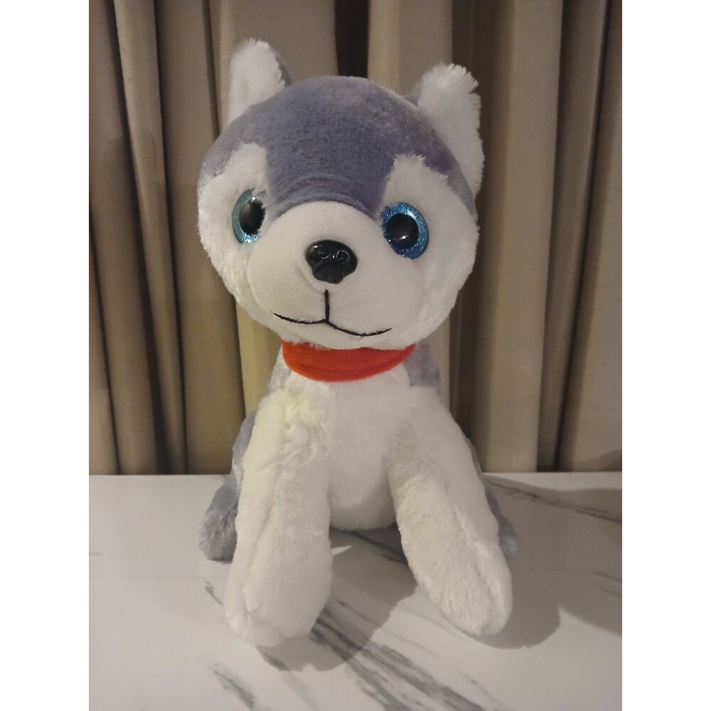 BMI Merchandise Husky Dog Plush Collector Puppy Blue Eyes Sparkle